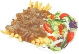 Kebab zestaw na talerzu duży