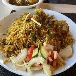 Homemade Dum Biryani with bone chicken