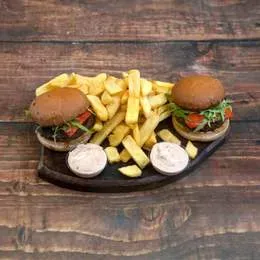 Vege Smash Burger + frytki