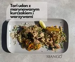 Tori udon (podane z ryżem i warzywami)