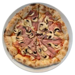 Cotto e funghi