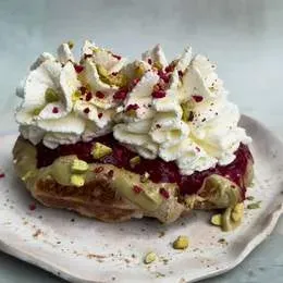 Zestaw pistacjowy z maliną