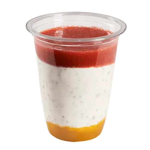 Pudding z chia z puree mango i musem truskawkowym 355g