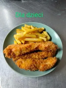 Kurczak chrupiący z frytkami