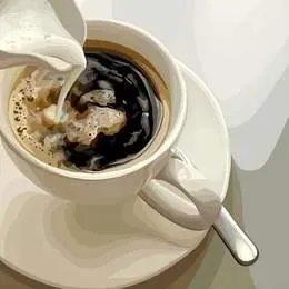 Americano z mlekiem 400 ml