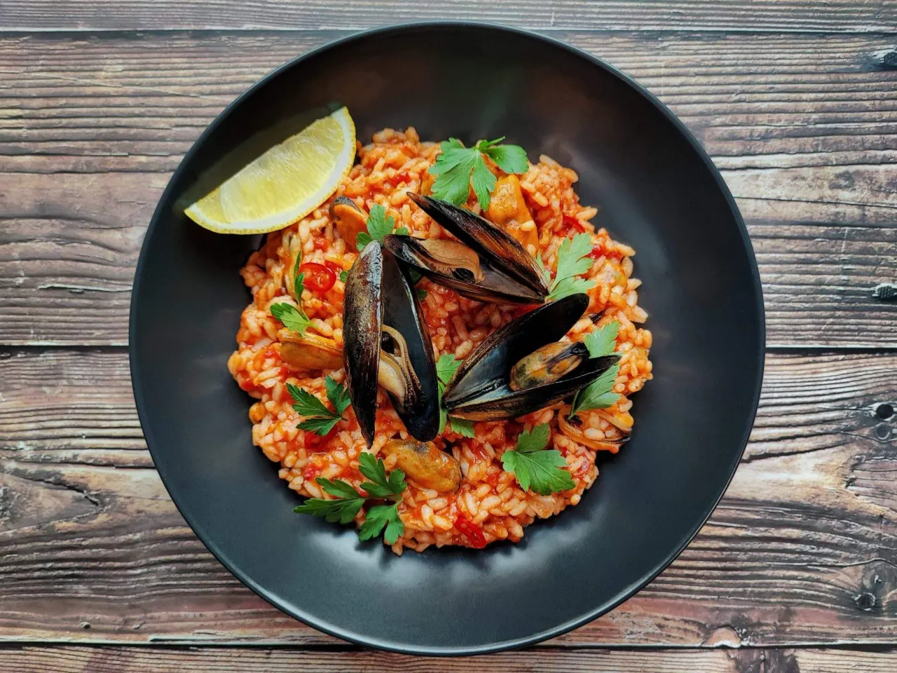 Risotto con cozze alla marinara