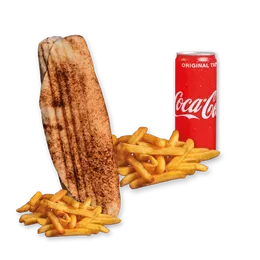 Rollo Amerykańskie wege (małe), frytki, Coca Cola 0.33l