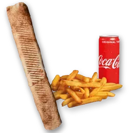 Super Mega Rollo, frytki, Coca Cola 0.33l