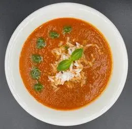 Zupa krem pomidorowy z ryżem i pesto, vegan, 400ml