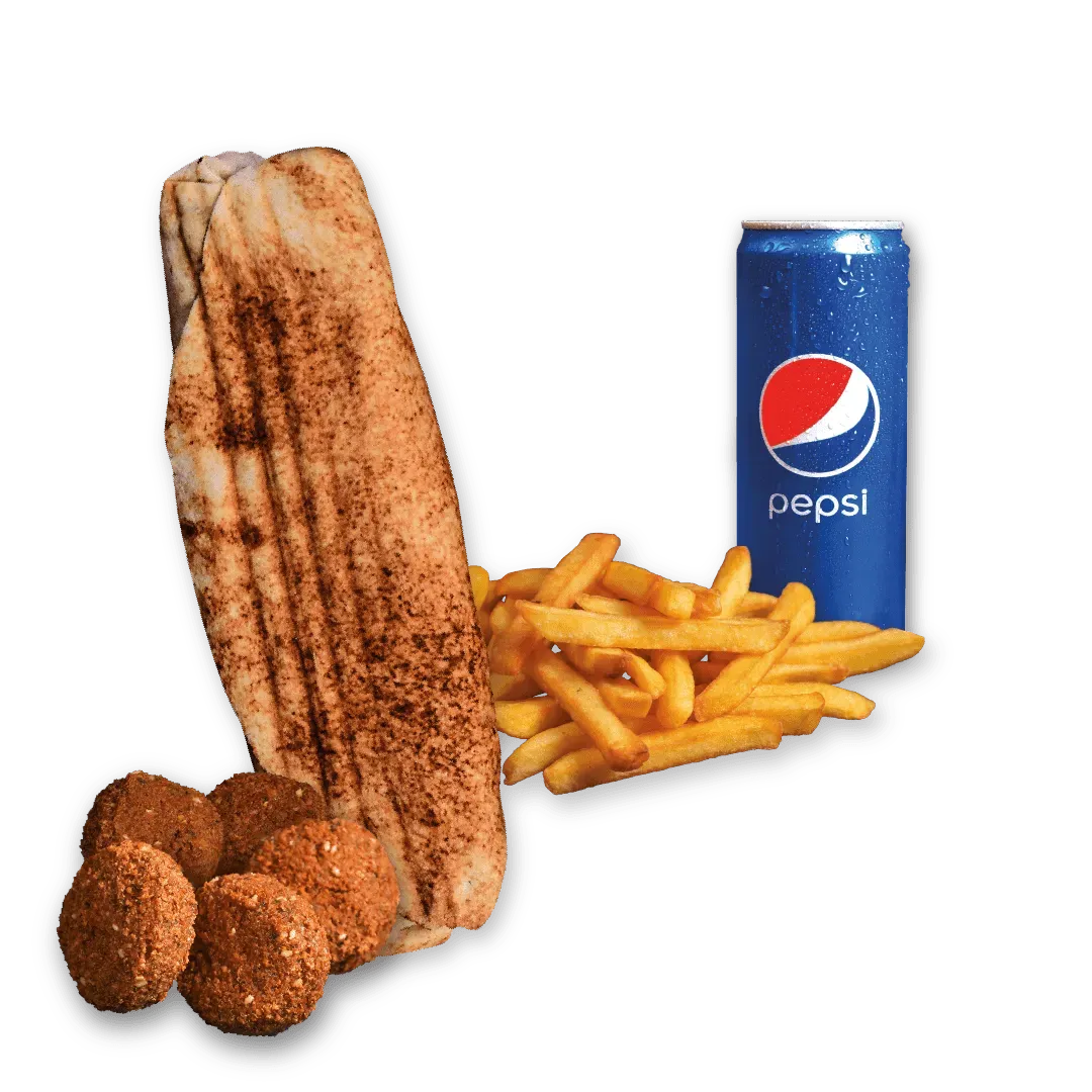 Rollo Wegetariańskie (małe), frytki, Pepsi 0.33l