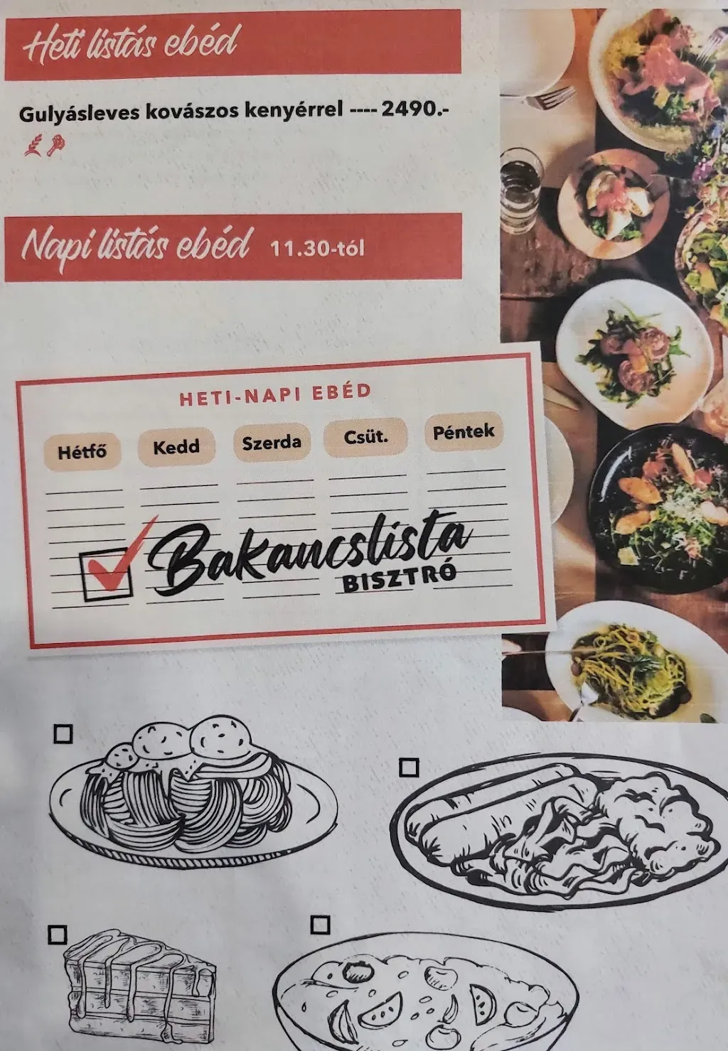 Bakancslista Bisztró
