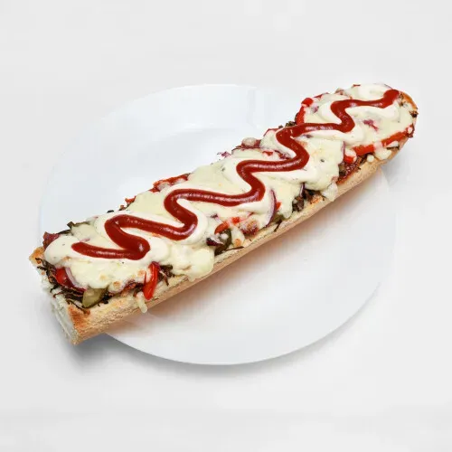 " NA OGNIU " Kurczak z różna zapiekanki hot dog.