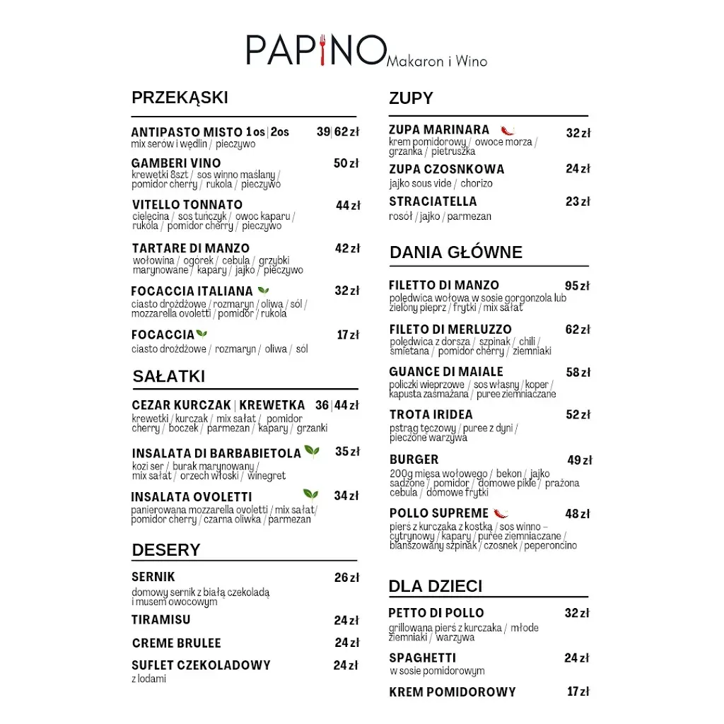 PAPINO - Makaron i Wino