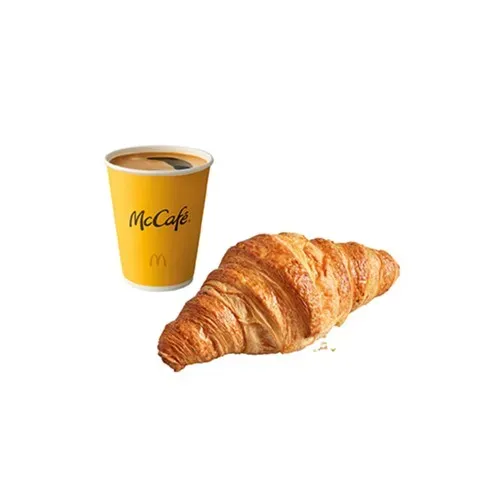 Croissant Maślany w zestawie z gorącym napojem