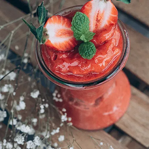 Vegan smoothie truskawka i banan