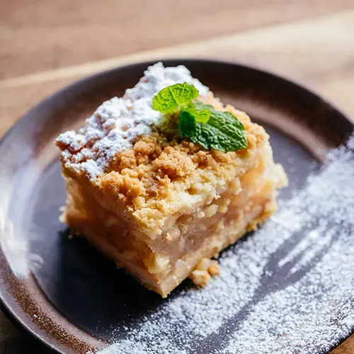 Crispy apple pie made of Polish apples
