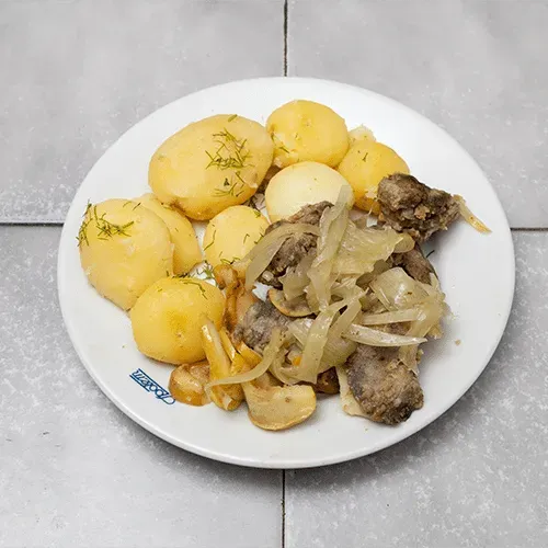 Chicken liver with onion and apple 250g
