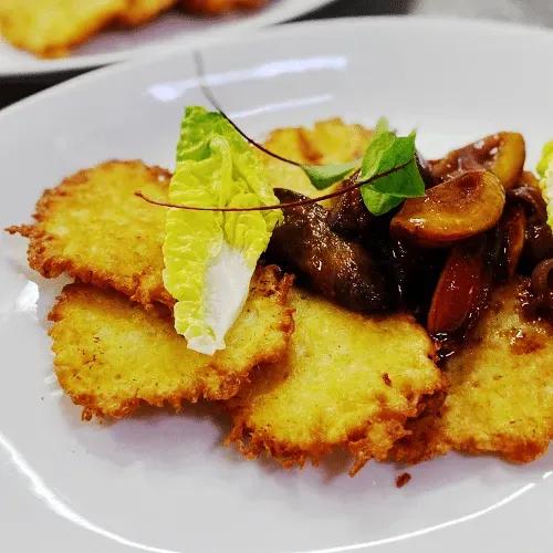 Potato pancakes with poultry liver 6 pcs
