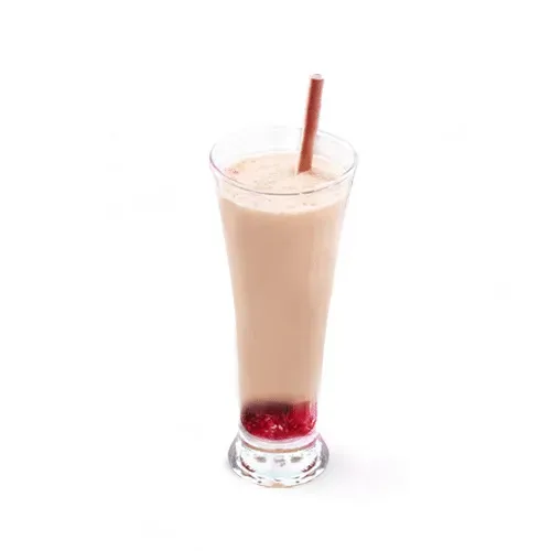 Iced chocolate with raspberries and wine