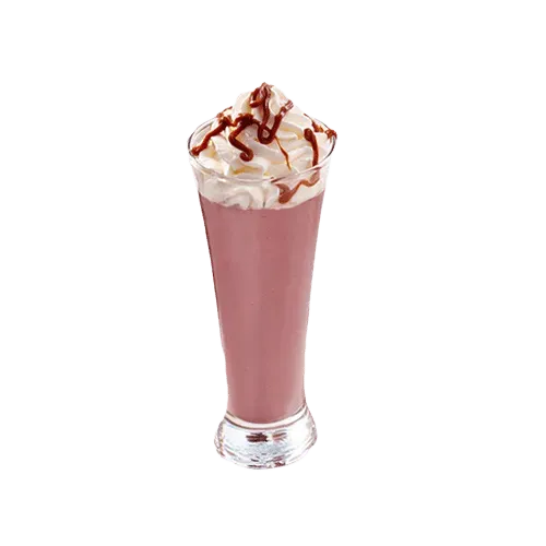 Iced white chocolate with blackcurrant and caramel