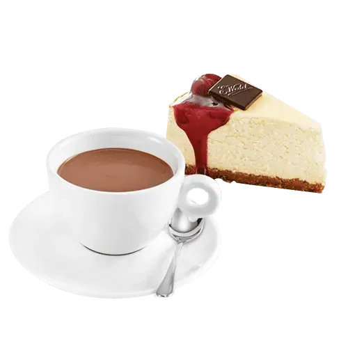 Set Cheesecake with caramel + Classic milk chocolate