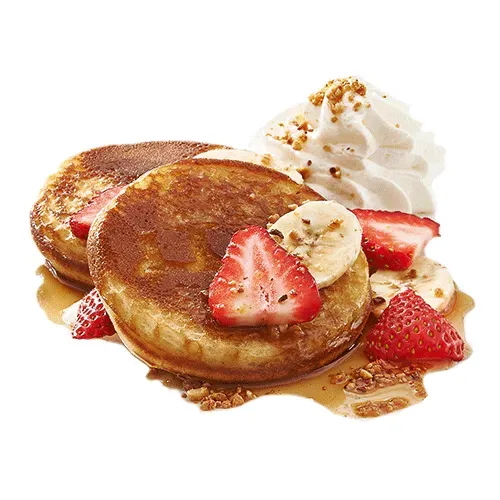 Crepes with strawberries and bananas