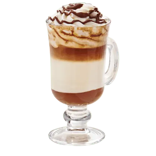 Latte with white and milk chocolate