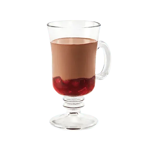 Chocolate with cherries on wine