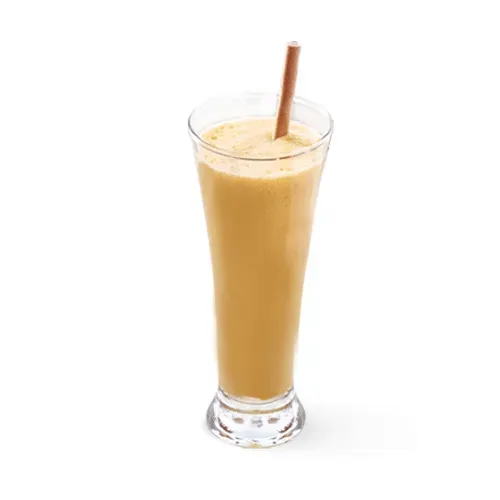 Iced chocolate with passion fruit