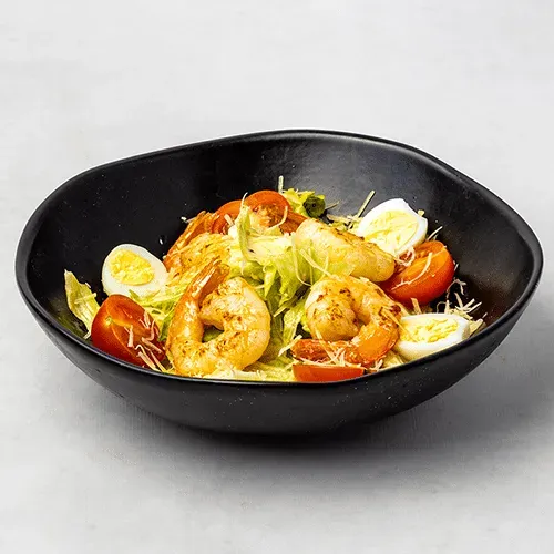 Caesar prawn salad