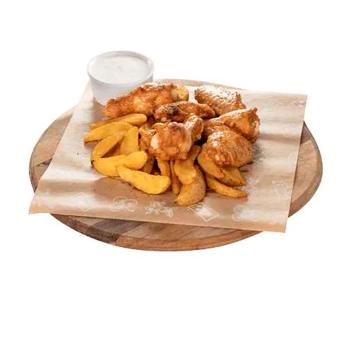 Chicken Wings BOX z sosem czosnkowym