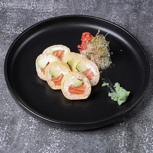 Tamago Maki with salmon