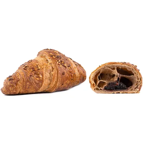 Vegan croissant with berry filling