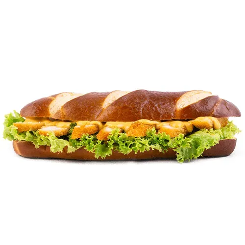 Bavarian sandwich with curry mango chicken