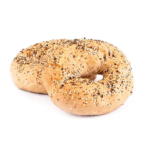 Bagel with onion and garlic