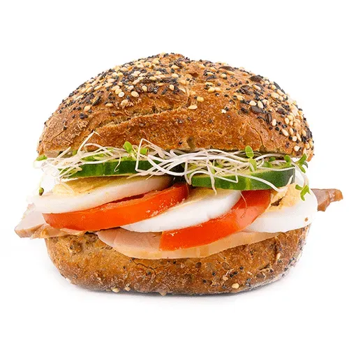 Premium sandwich with sirloin in herbs