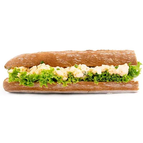 Baguette with egg paste