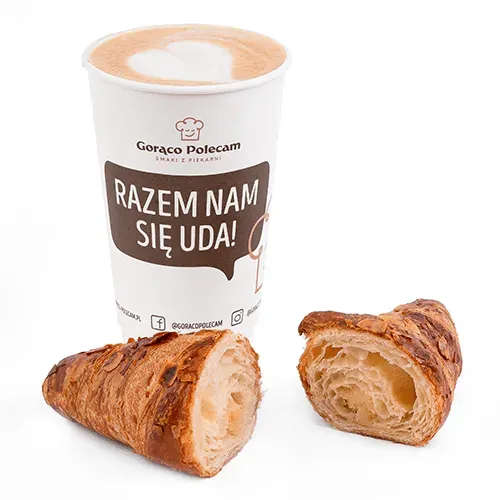 Croissant with marzipan + coffee