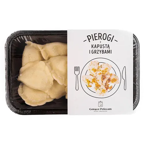 Dumplings with cabbage and mushrooms