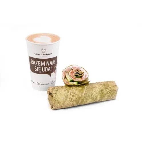 Wrap z łososiem + kawa