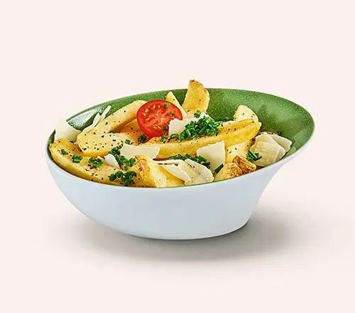 Knoblauch-Käse-Fritten