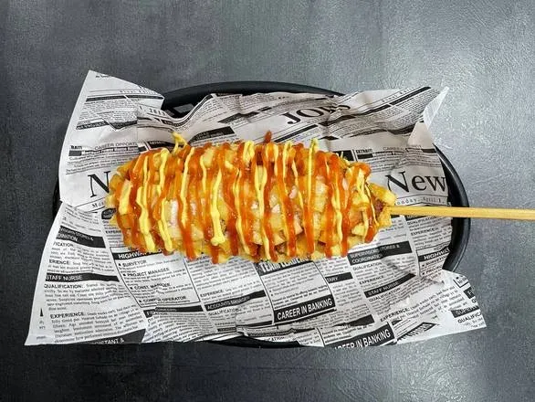 Corn Dogs Mozzarella mit Kartoffelhülle