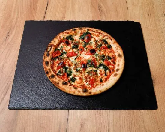 13. Pizza Scampi Spinaci