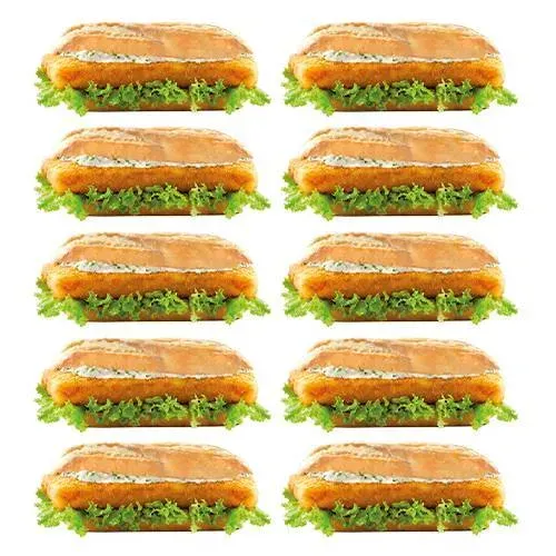 10x Backfisch-Baguette