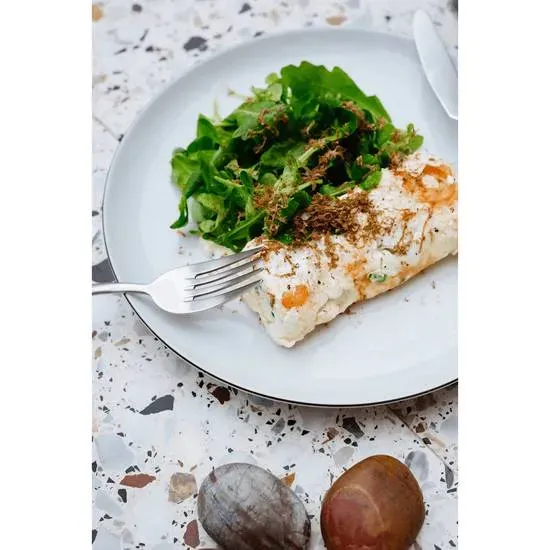 Omlet białkowy z krewetkami i truflami