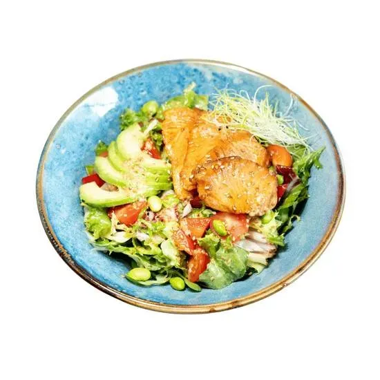 Sałatka z łososiem teriyaki
