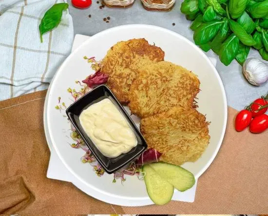 Placki ziemniaczane ze śmietaną (3 szt)