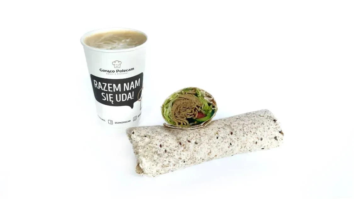 Wrap wege qurczak kebab + kawa
