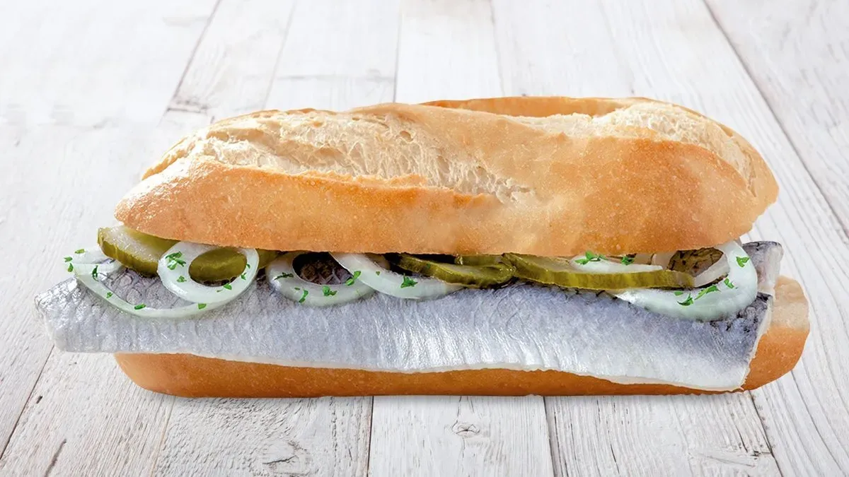 Bismarck herring baguette