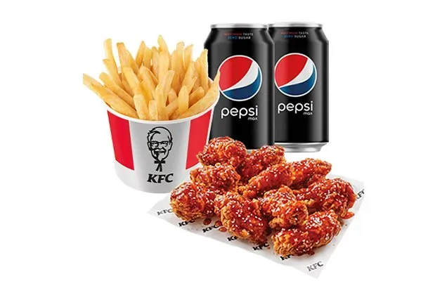 10 Sweet Chilli Wings + 2 Üdítő (0,33l) + Sült Burgonya Kosár